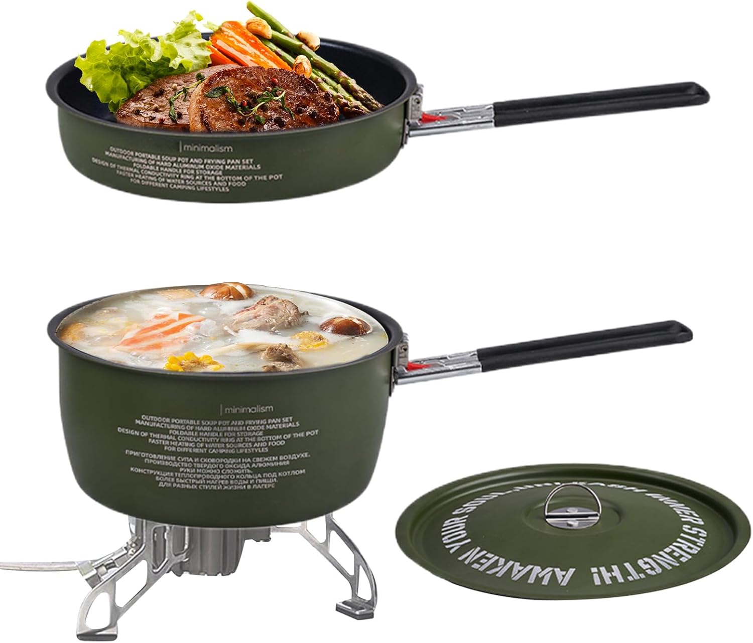 キャンピング　アウトドア　調理キット　未使用品 キャンプ調理器具調理器具屋外ピクニックキャンプポット屋外調理